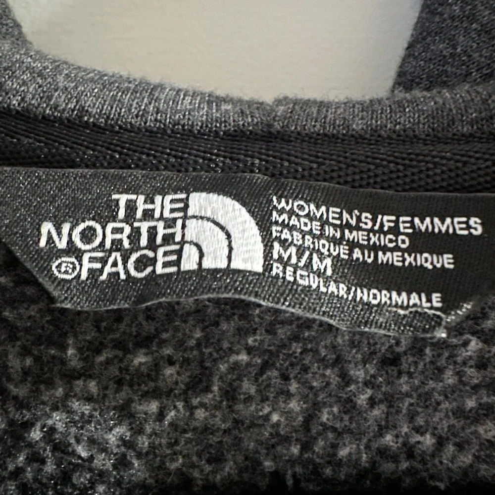 The North Face Womens Half Dome Full Zip Hoodie Charcoal Grey Heather Medium - Picture 3 of 5